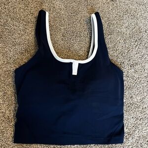 Lululemon Athletica Align Notched-Neck Tank in Navy and White